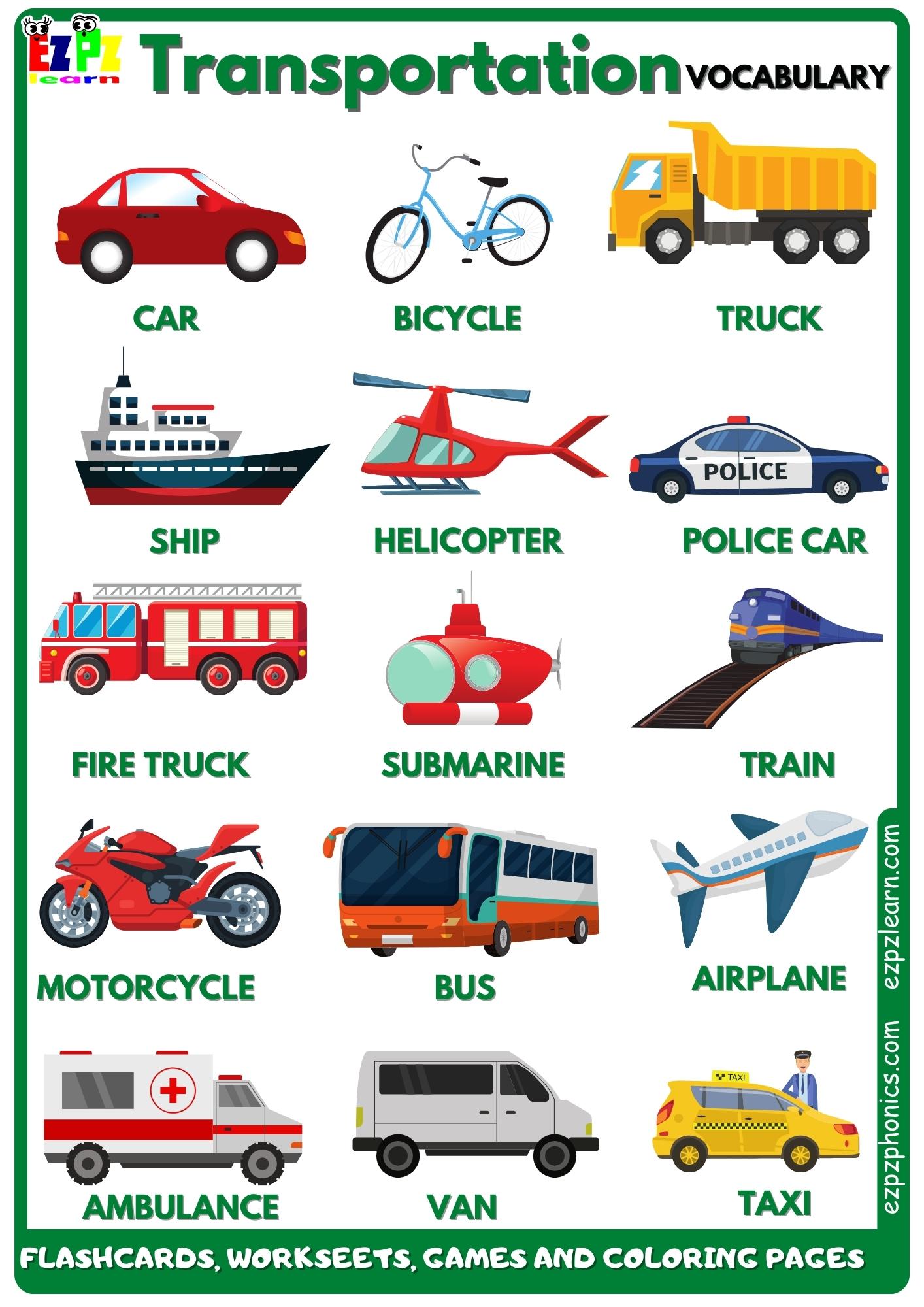 Transportation Vocabulary